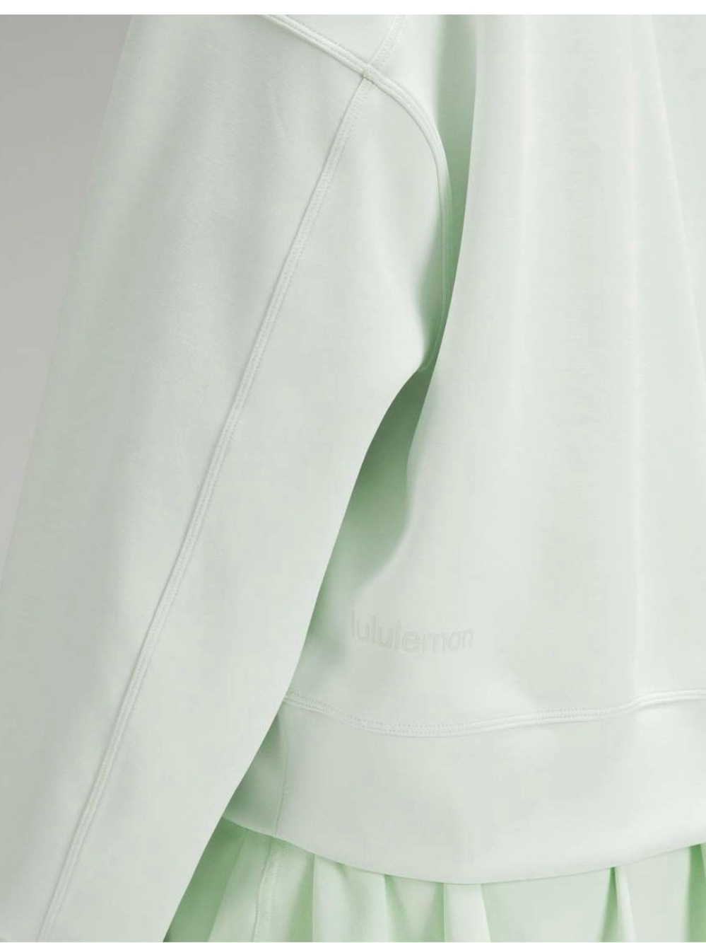 Lululemon Softstreme Kolhlrabi Green Perfectly Cropped Crew NWT - Picture 5 of 5